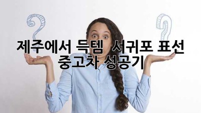 제주에서 득템?! ✨ 서귀포 표선 중고차 성공기 🚗